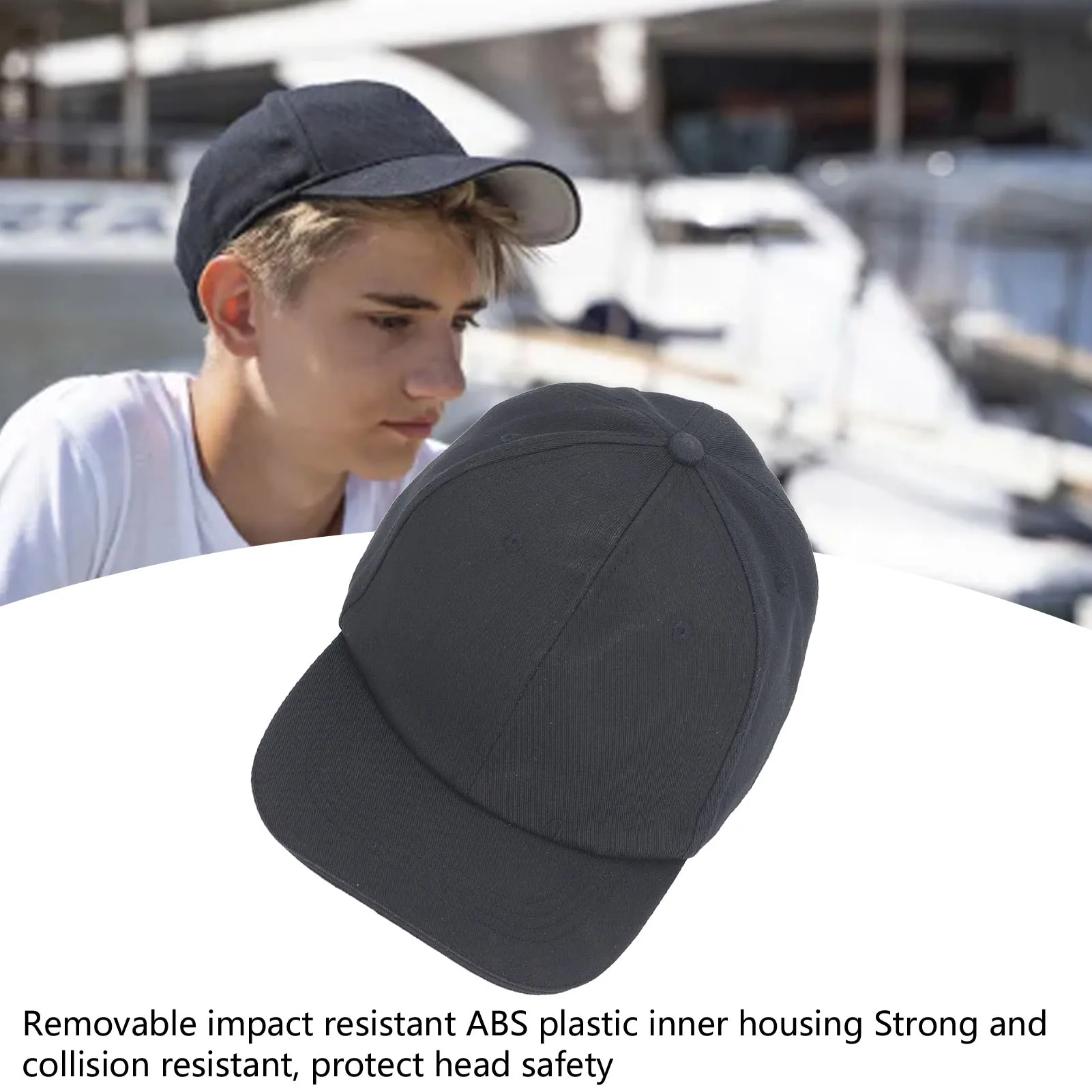 ZK30 Lightweight Safety Bump Cap Baseball Style Protective Hat Short Brim Breathable ABS Inner Shell 6 Piece for Work  casco fox