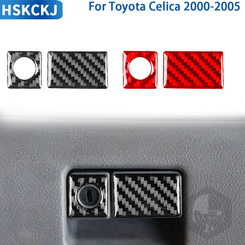 For Toyota Celica 2000 2001 2002 2003 2004 2005 Car Accessories Carbon Fiber Interior Glove Box Handl Trim Sticker Modification