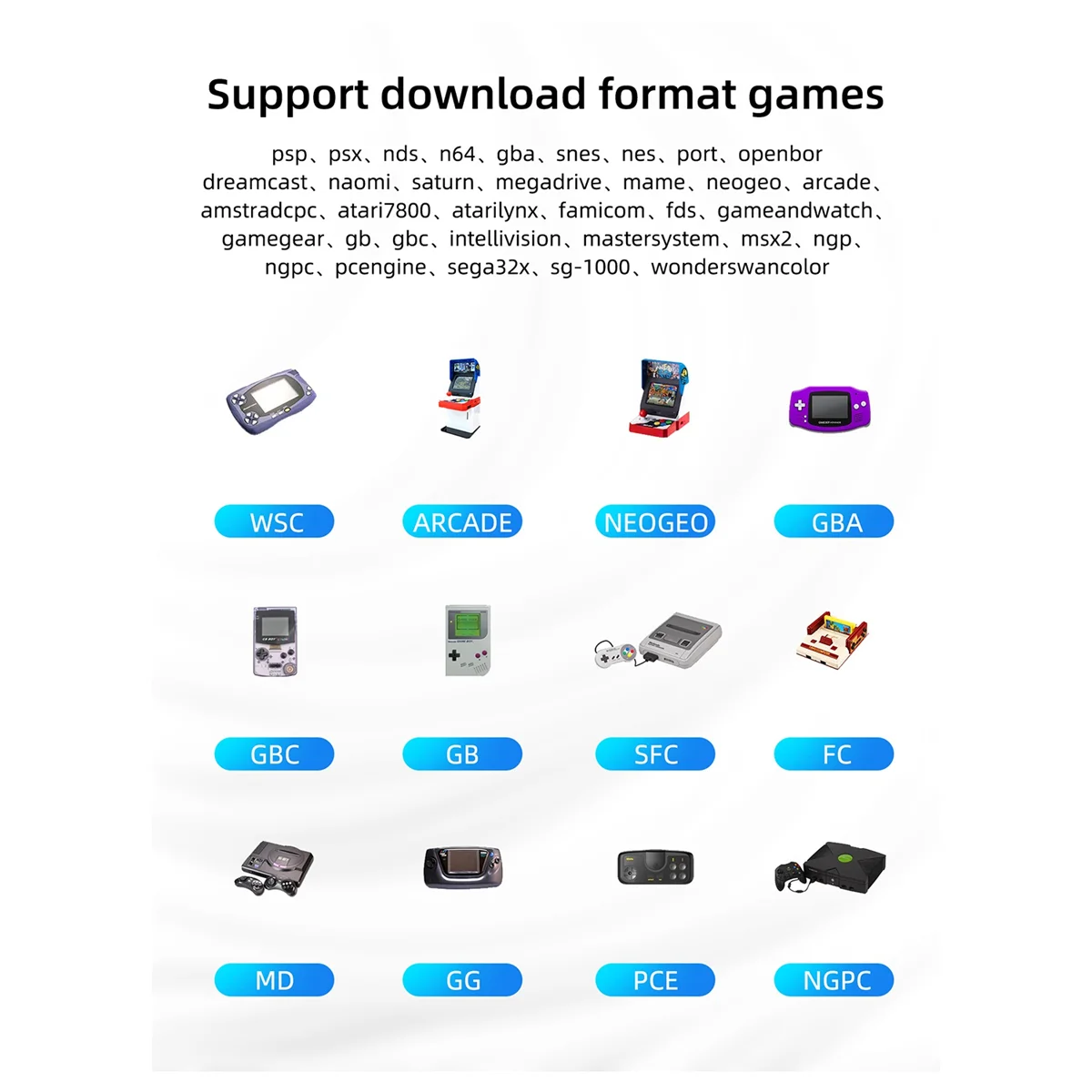 Xu10-retro console de jogo com 3, 5 polegadas tela ips, 64g arcade, joystick duplo, 3d, rk3326s, 64 bits, 3000mah, roxo