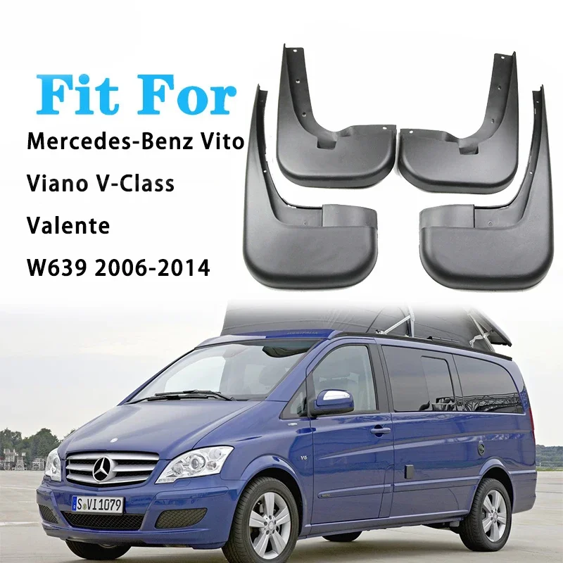 for Mercedes Benz Vito W639 Viano 2011 V Class 2006~2014 Valente Mudguard Fenders Mud Flaps Splash Guards Mudflaps Accessories