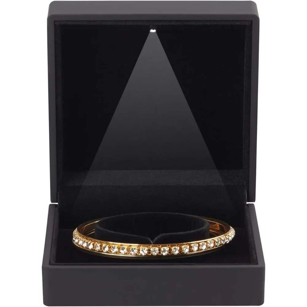 

LED light bracelet gift box, velvet jewelry bracelet box storage rack