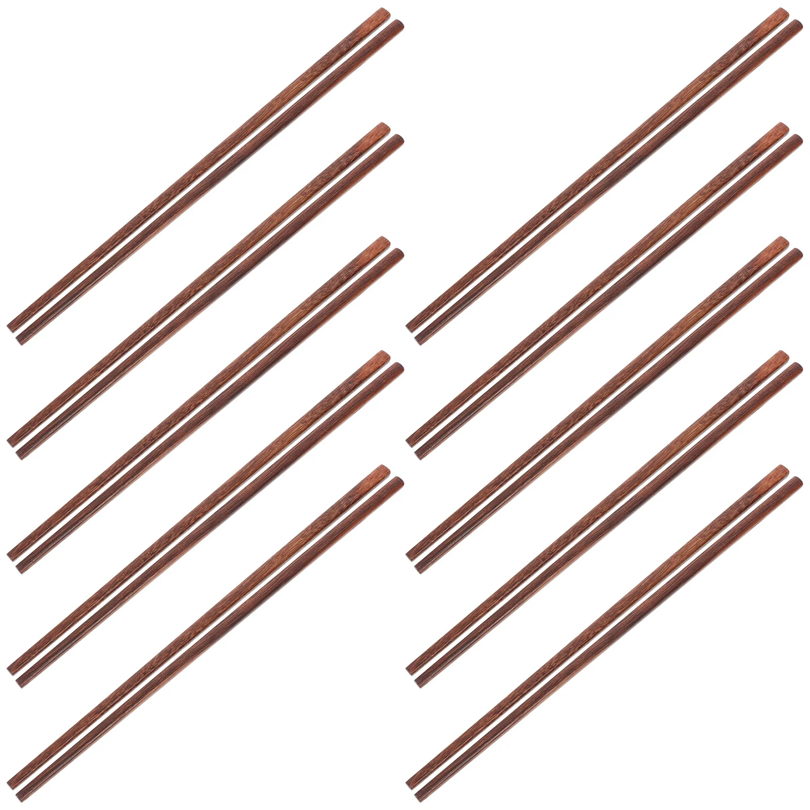 

10Pairs Long Wooden Chopsticks Reusable Dishwasher Safe Cooking Chopsticks for Hot Pot Chinese Kitchenware Bulk Set