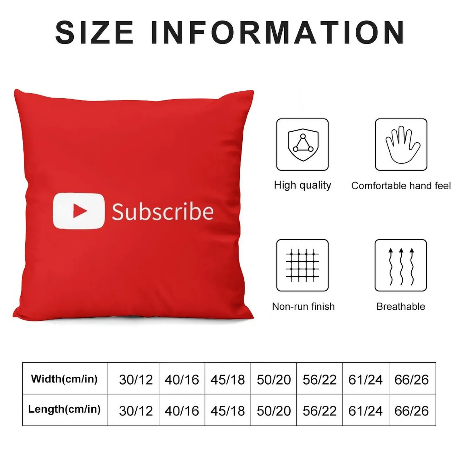 Like, Comment, Subscribe Throw Pillow Christmas Throw Pillows Covers Cushion Cover Set Bed pillowcases Luxury Pillow Case pillow