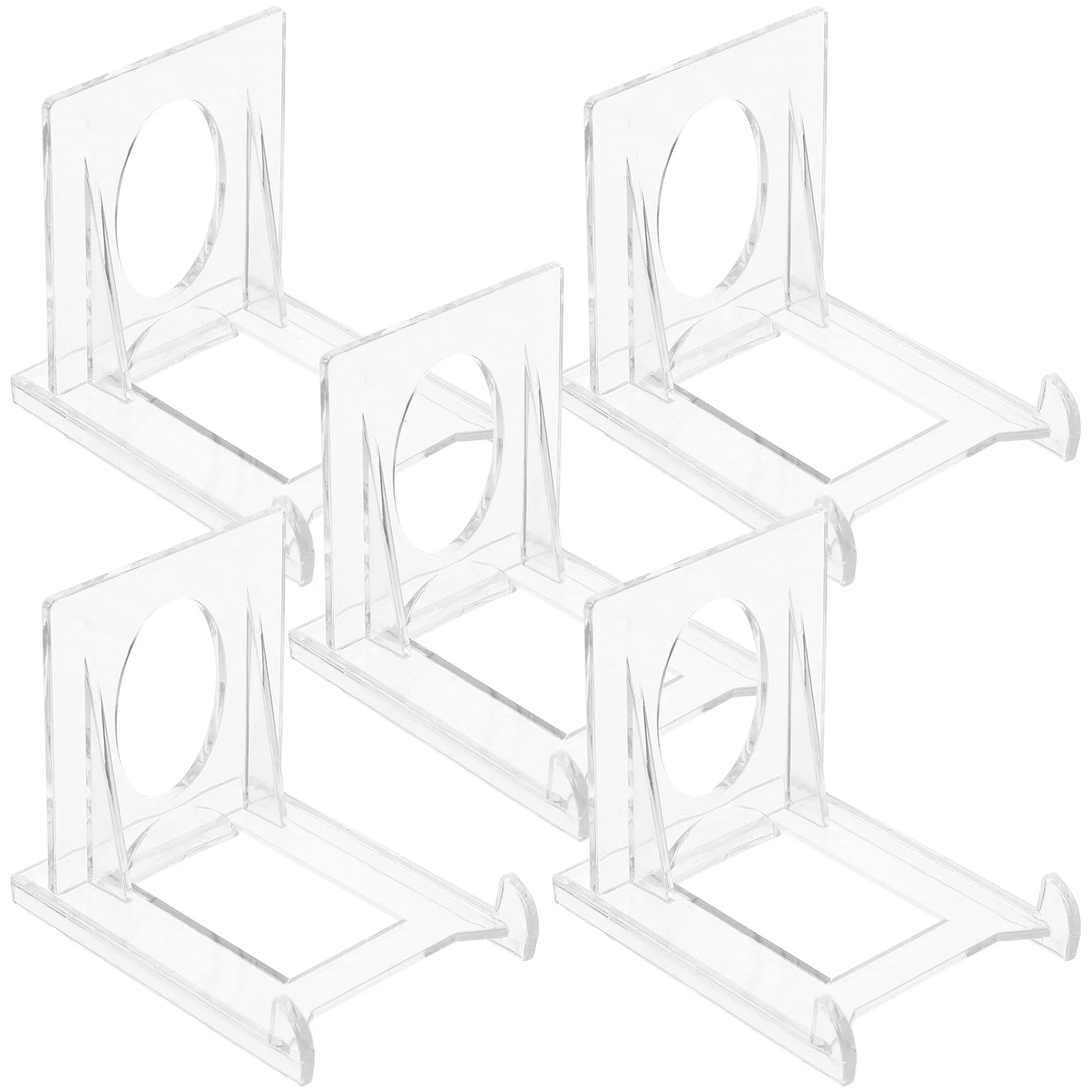 

5 Pcs Photo Frame Removable Stand Tabletop Easel Plate Stands for Display Acrylic Card