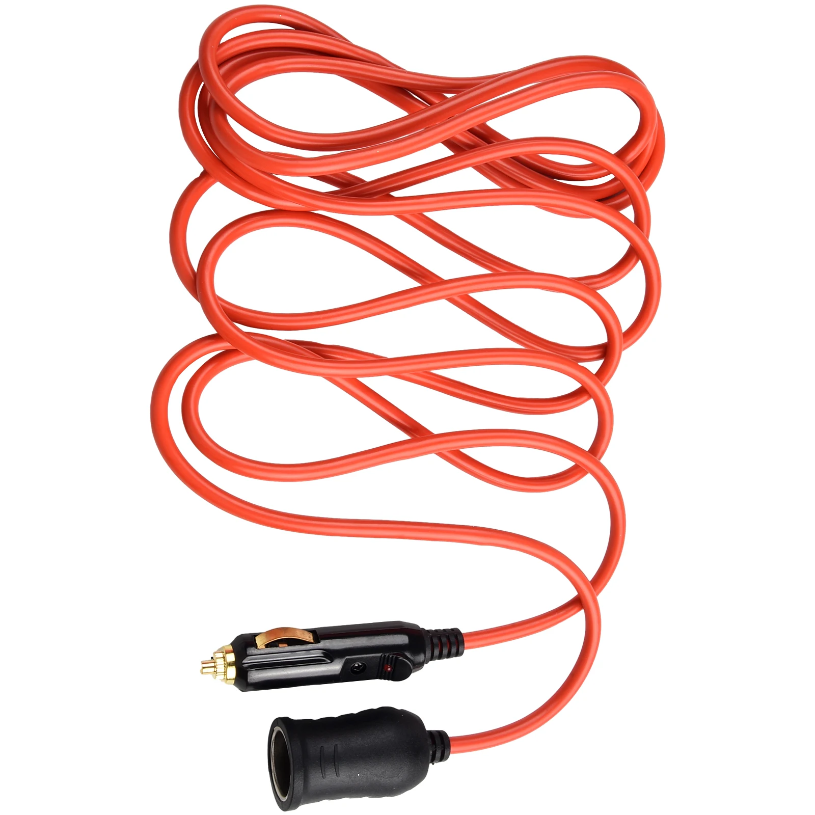 12V/24V 12ft Car Extension Cable Male to Female Socket for Tire Inflator Vacuum Coffee Maker Car for refrigerator 18AWG Copper