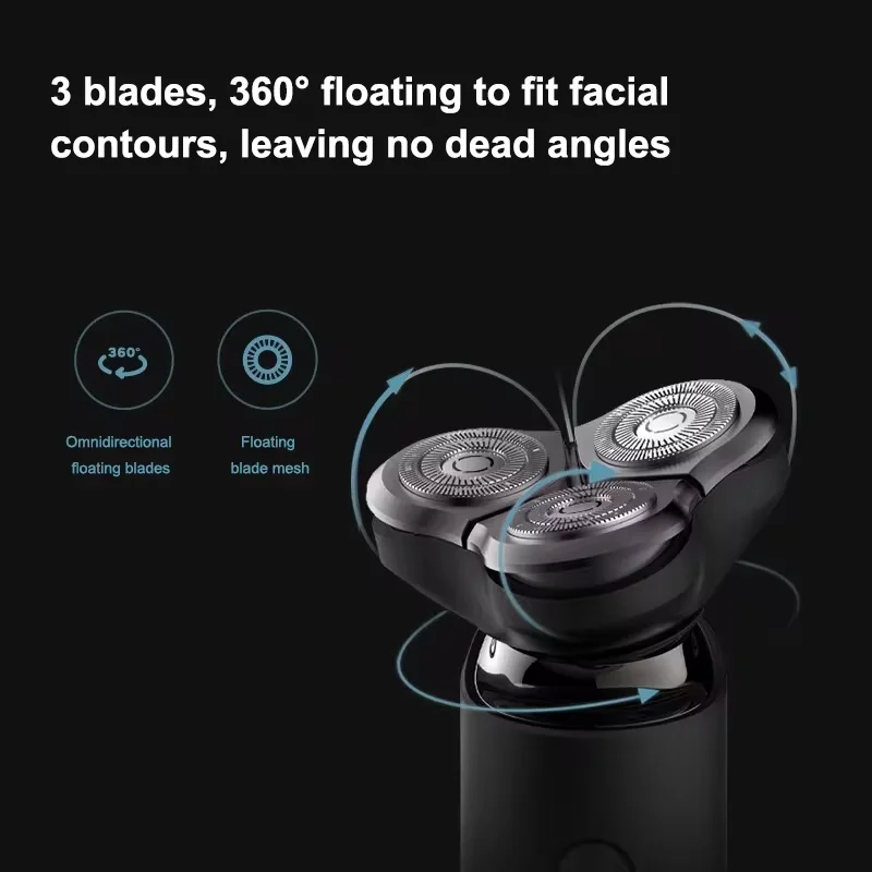 Xiaomi Mijia S500 golarka elektryczna 3-ostrzowe męskie golenie na sucho i na mokro zmywalne nożyce do brody trymer do brody golarka elektryczna