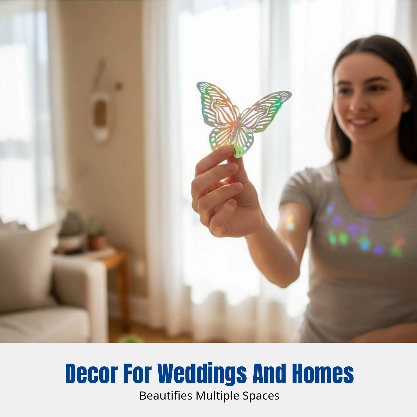 Giant 3D Fluttering Paper Flower, Silk Simulation, Handmade, Wedding Decoration, Pastoral Design, Random Color view 2
