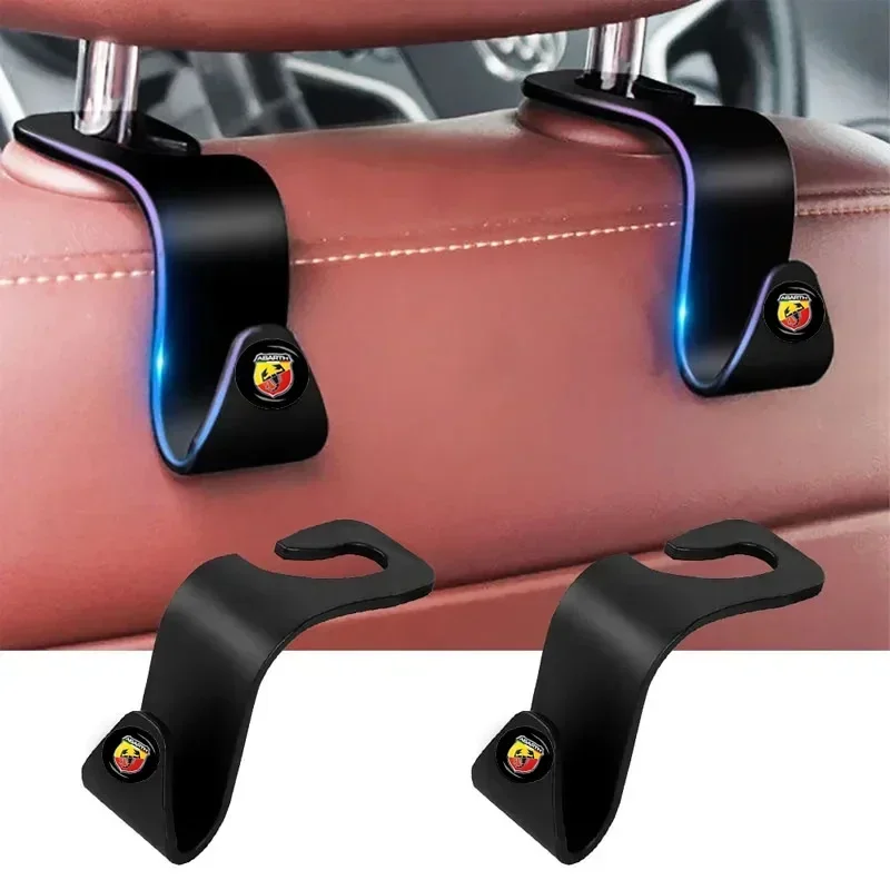

For Abarth Punto 124 125 130 500 595 Stilo Ducato Palio Emblems Car Seat Back Hook High Quality Seat storage hook Accessories