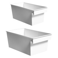 2PCS Eco-friendly PP Storage Boxes Large Capacity Plastic Organizer Bins for Kitchen Bathroom sundries fruit drink bottles snack
