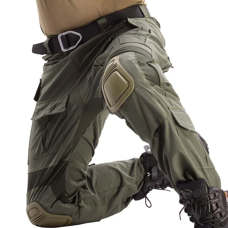 Outdoor Tactical Pants Men Clothing G3 Combat Pants with Knee Pads Airsoft Trousers Range Green Hunting Clothes TOP Elasticity