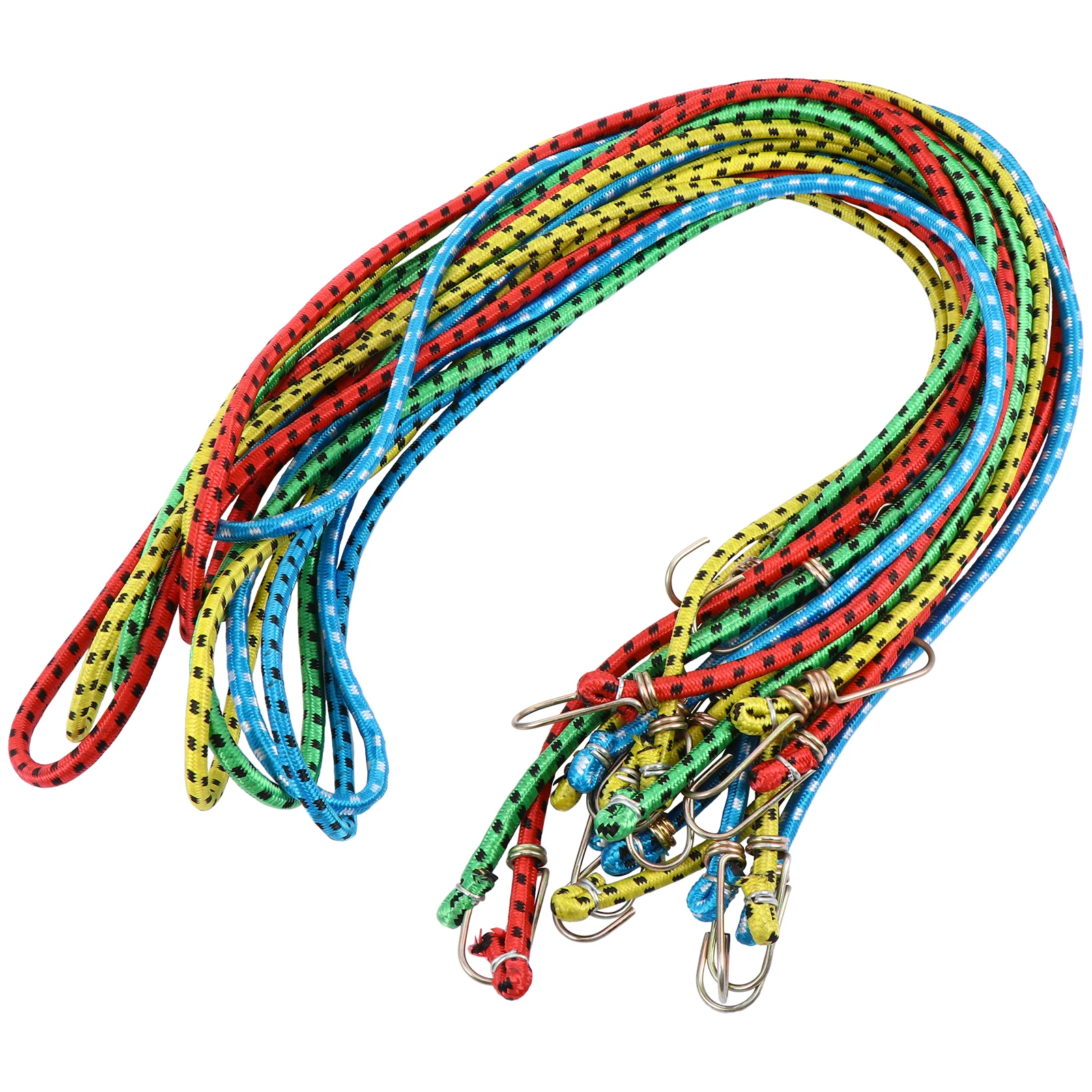 

10pcs Elastic Cord Bike Luggage Strap Durable Wide Elasticity Suitcases Duffel Bags Motorcycle Travel Emulsion Rope Camping