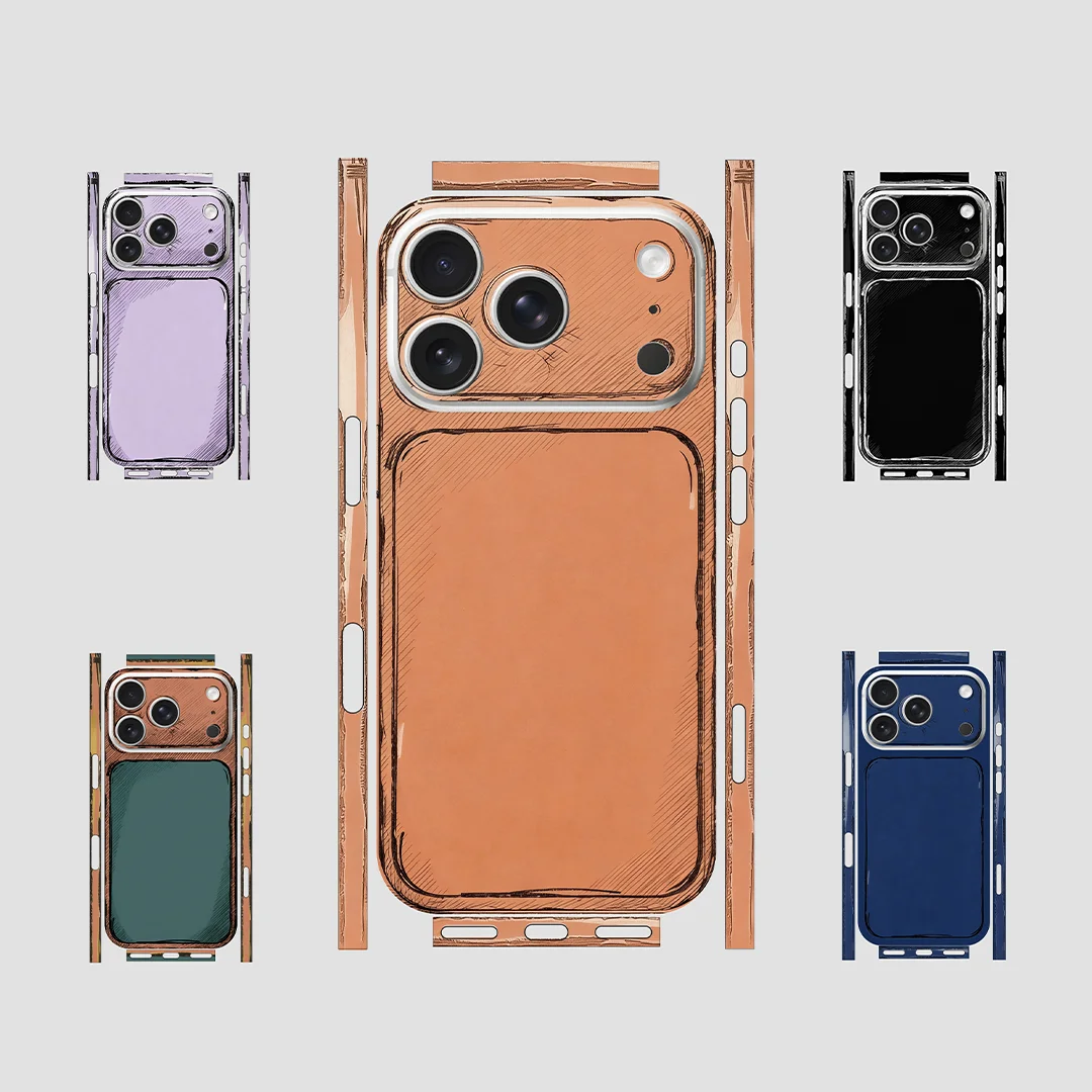 

Plain Color Decal Skin Wrap for iPhone 17 Pro Protective Film for Back, Frame, Camera(Not Phone Case)