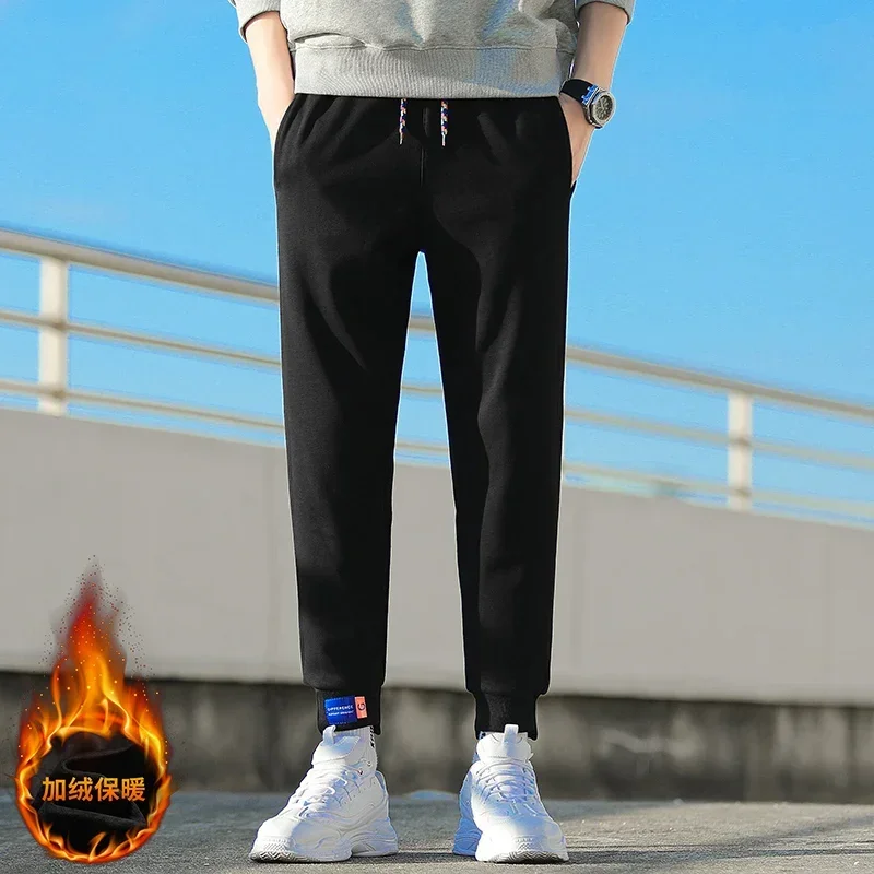 Dikke pluche buitensport vrije tijd warme broek zijn modieuze losse ademende huidvriendelijke zachte heren vier seizoenen broek