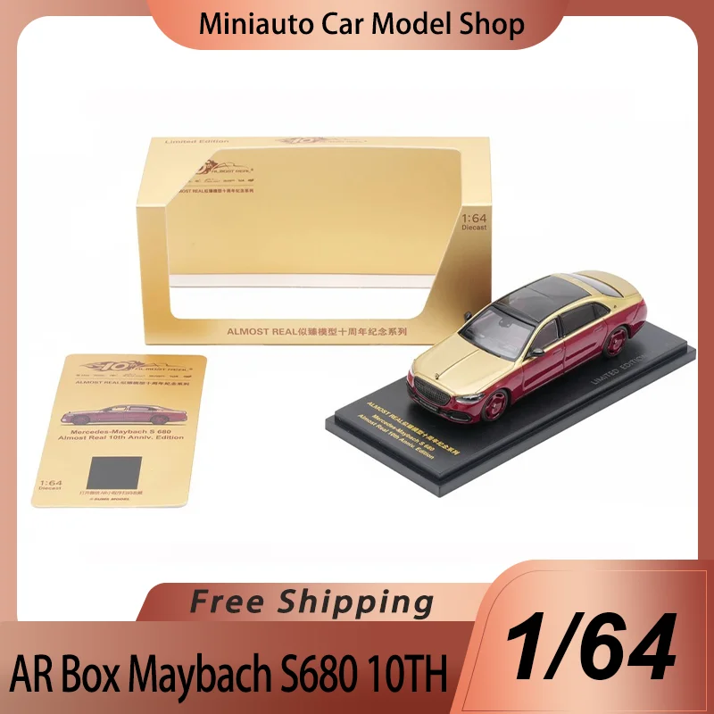 

New In Stock Ar 1:64 Maybach S680 10th Commemorative Edition Alloy Miniature Diecast Model Maybach Hec 2026 Edition Toys Gift