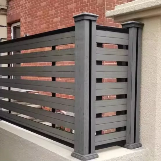 Easy to install wood-plastic composite fence wood privacy wood-plastic garden fence is better than vinyl PVC fence