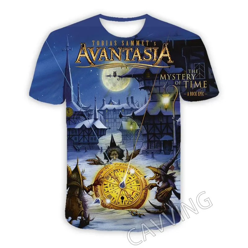 Avantasia Band Hip-Hop Rock 3D-Druck Sport Schnelltrocknendes, atmungsaktives Herren-T-Shirt Street Casual Fashion Classic Music Kurzarm-Top