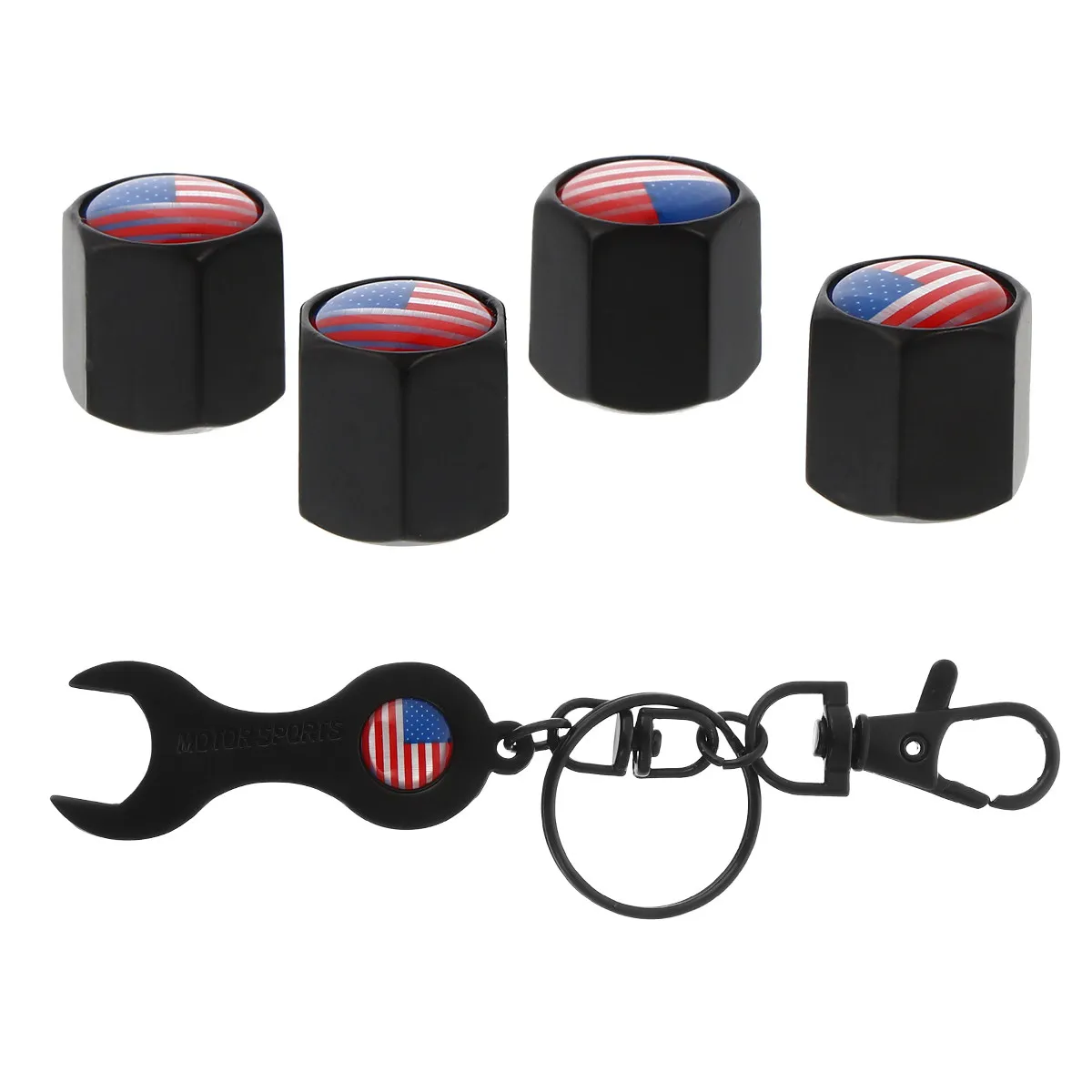 5Pcs Heavy Duty Tire Air Caps Made of Premium Alloy - Easy Finger-Tight Installation for All Car Tire Valves Moisture Dust