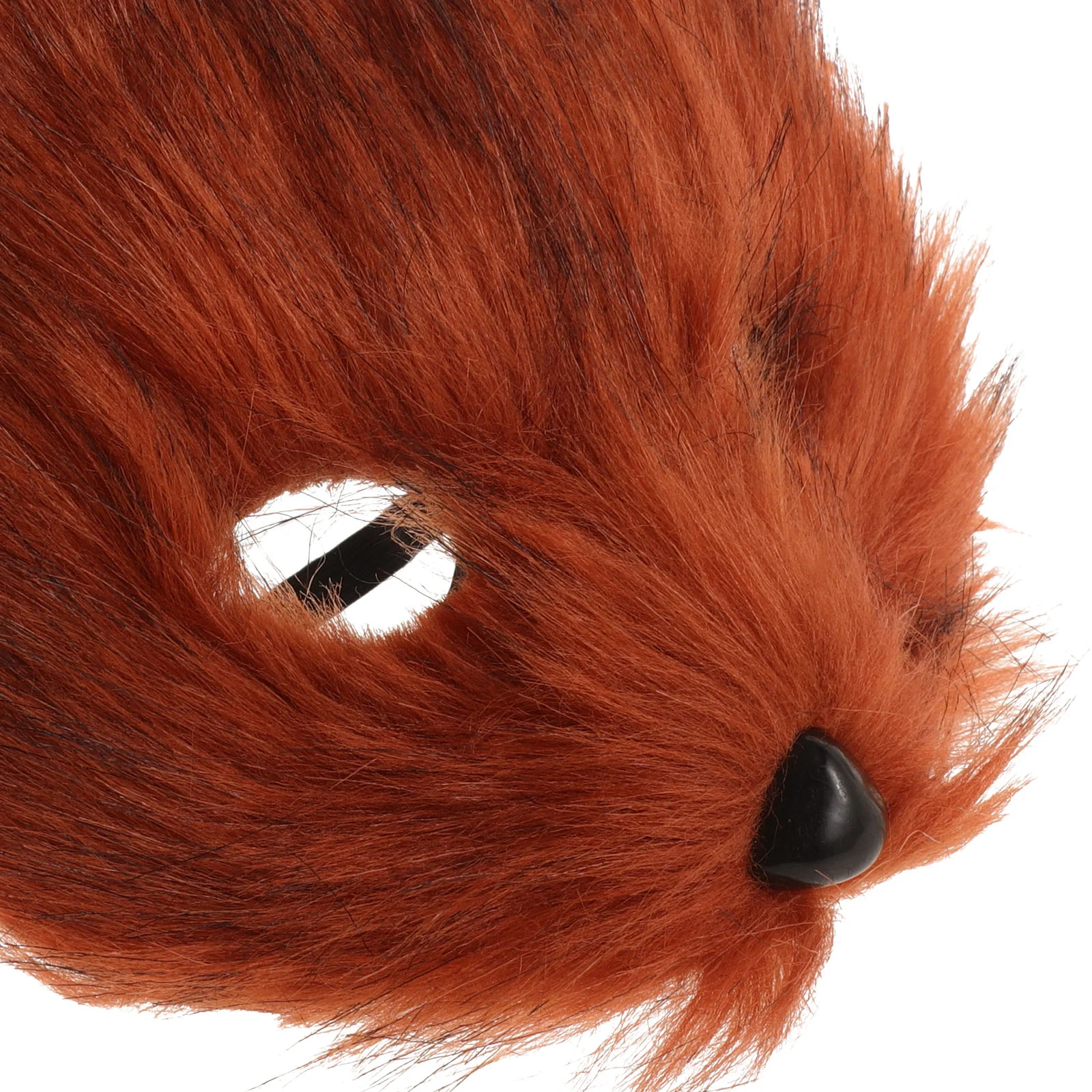 Topeng Rubah Cosplay Halus Setengah Masker Aksesori Kostum Rambut Topeng untuk Pesta