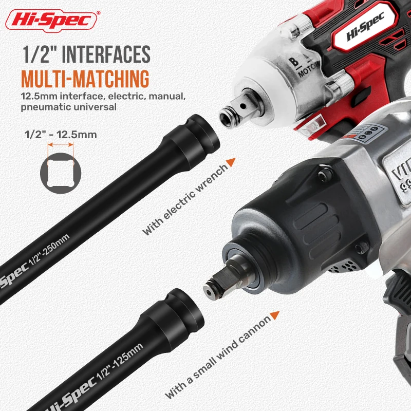 효과적인 자동차 수리 도구용 충격 소켓 익스텐션 바, Cr-V 스틸, 길이 3 인치, 5 인치, 10 인치, 15 인치, 1 개