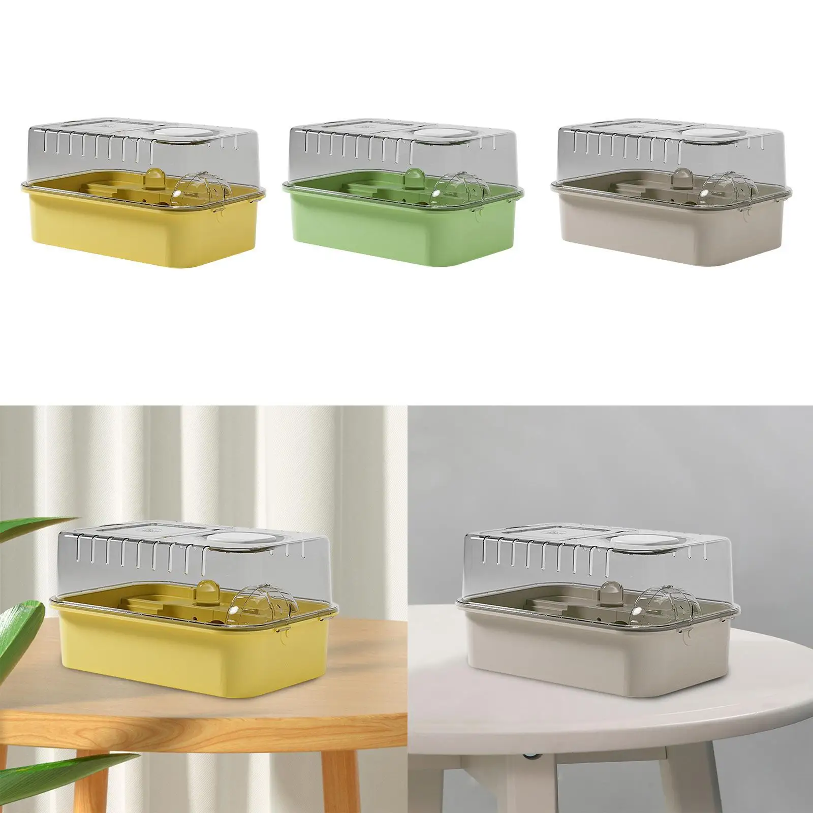 Hamster Cage Transparent Breathable House for Mice Small Animals Rabbit