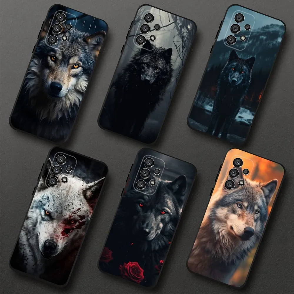 

wolf Phone Case For Samsung Galaxy A20,A21s,A22,A31,A32,A52,A53,A72,73,A80,A91 Soft Black Cover