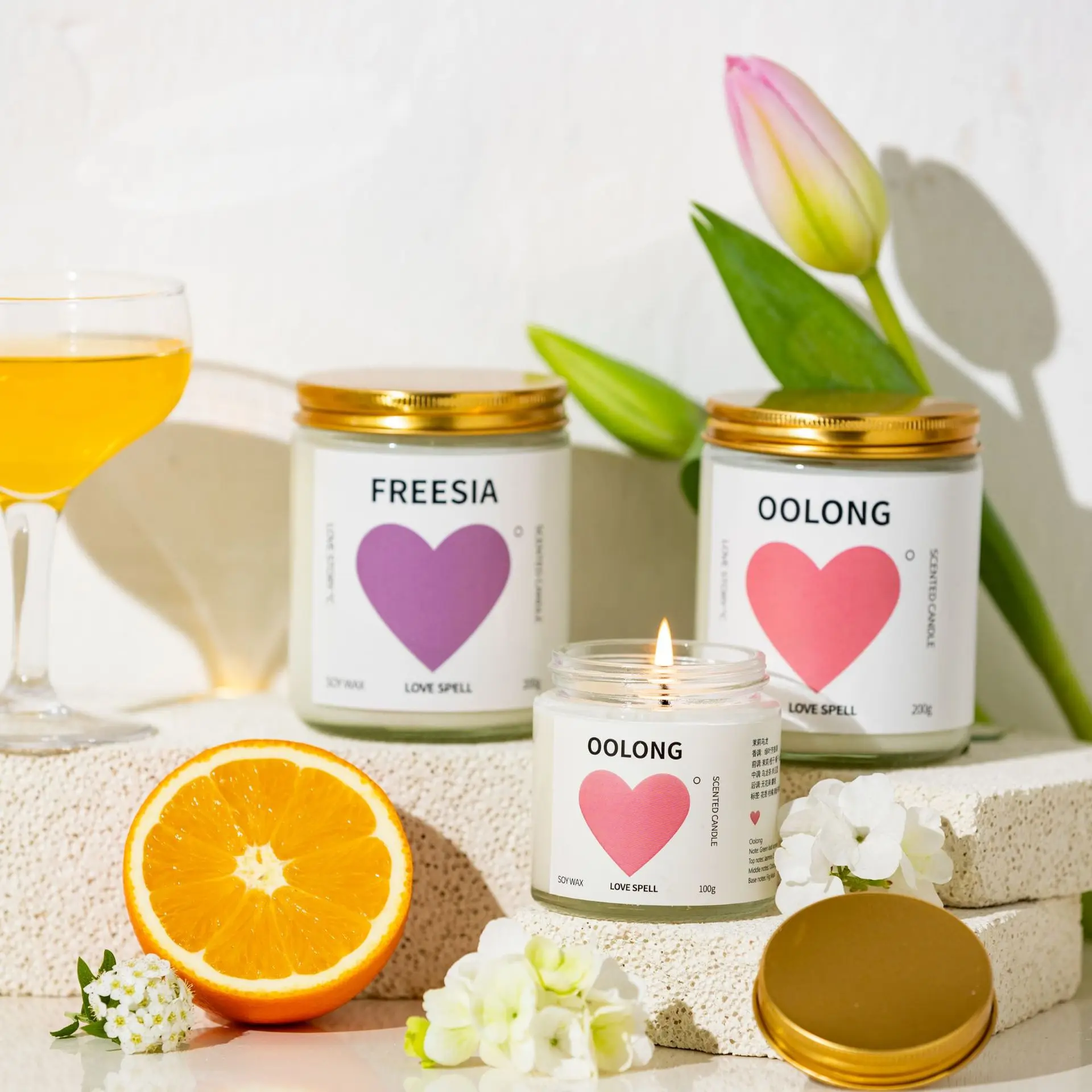 Glass Cup Jar Wax, Home Desktop Scented Candle Ornament, Smokeless Soy Wax Light Fragrance Decoration
