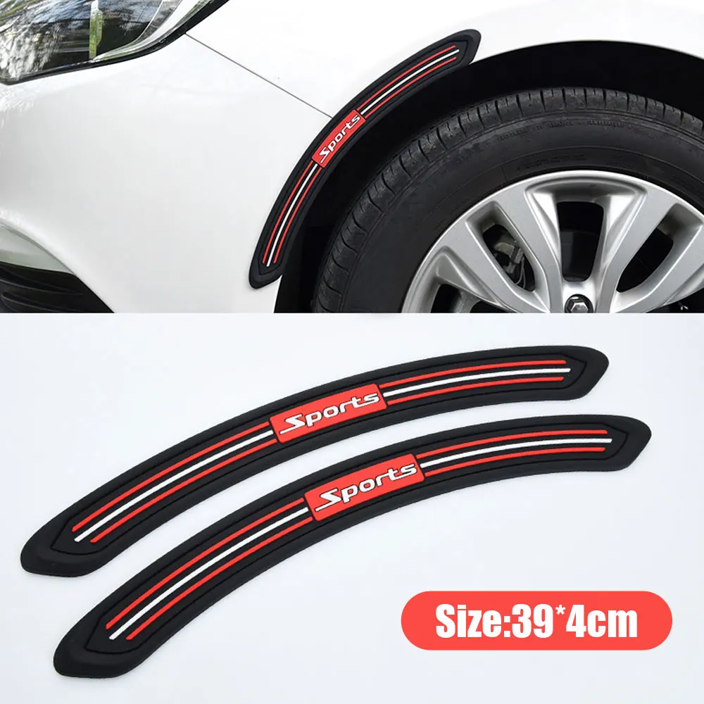 

2x Universal Car Wheel Eyebrow Protector Auto Fender Bumper Rubber Anti Collision Scratch Protect Sticker Car Decor Accessories