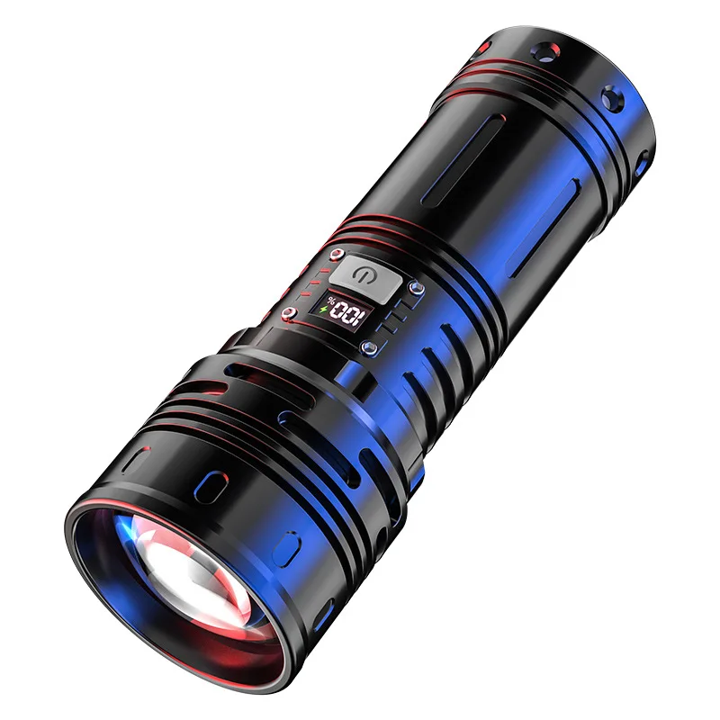 High Power LED Flashlight Bright Torch USB Rechargeable Strong Light Lamp Outdoor Portable Lantern Waterproof