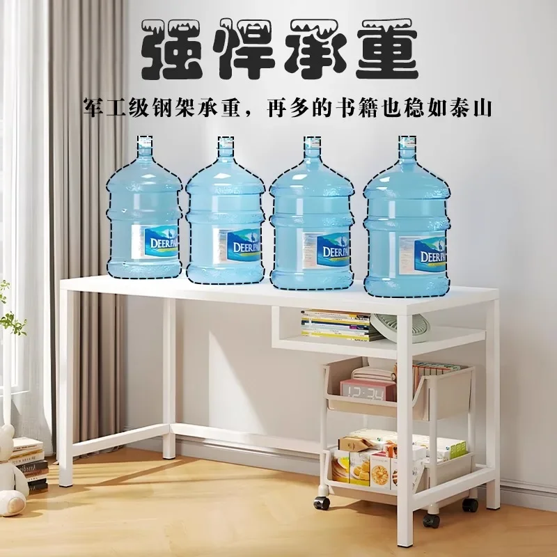 Steel computer home bedroom desk bookshelf integrated learning writing table modern office conference table