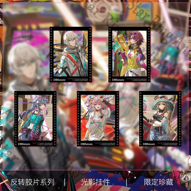 

Arknights Executor Exusiai U-Official Jessica Anime Bag Pendant Acrylic Film Keychain Cosplay Keyring Cartoon Gift