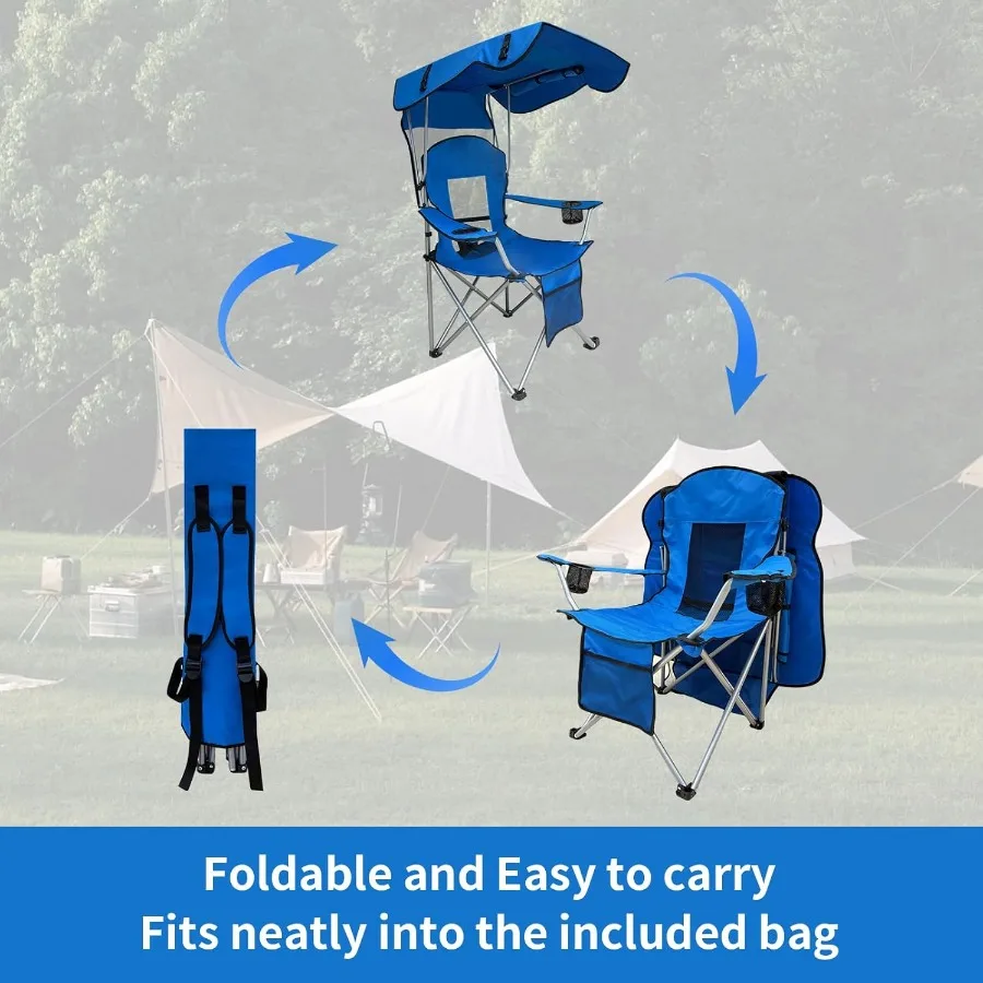 เก้าอี้พับพกพาสำหรับตั้งแคมป์ น้ำหนักเบาและทนทาน เหมาะสำหรับการตั้งแคมป์ ตกปลา ท่องเที่ยวชายหาด พักผ่อนบนสนามหญ้า