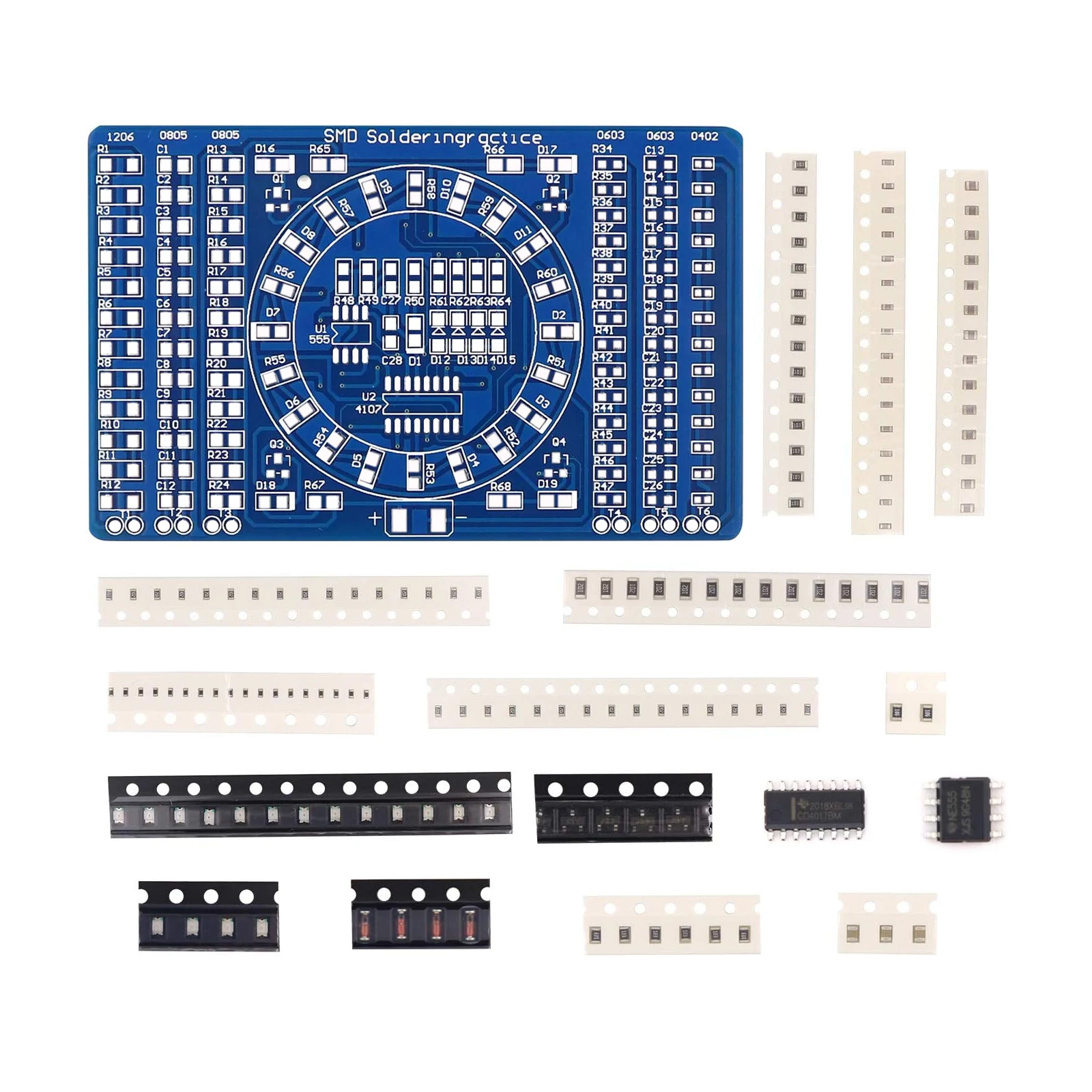 Soldering Practices SMD Circuit Boards LED Electronics SMT Components DIY PCB Kits Project Tools Basic Soldering Kits