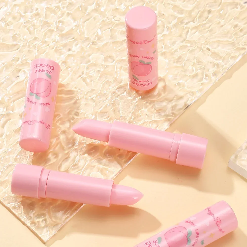 Color Shift Lip Balm Hydrating Long Lasting Moisturizing Peach Jelly Stain Waterproof Smooth Repair Care Makeup