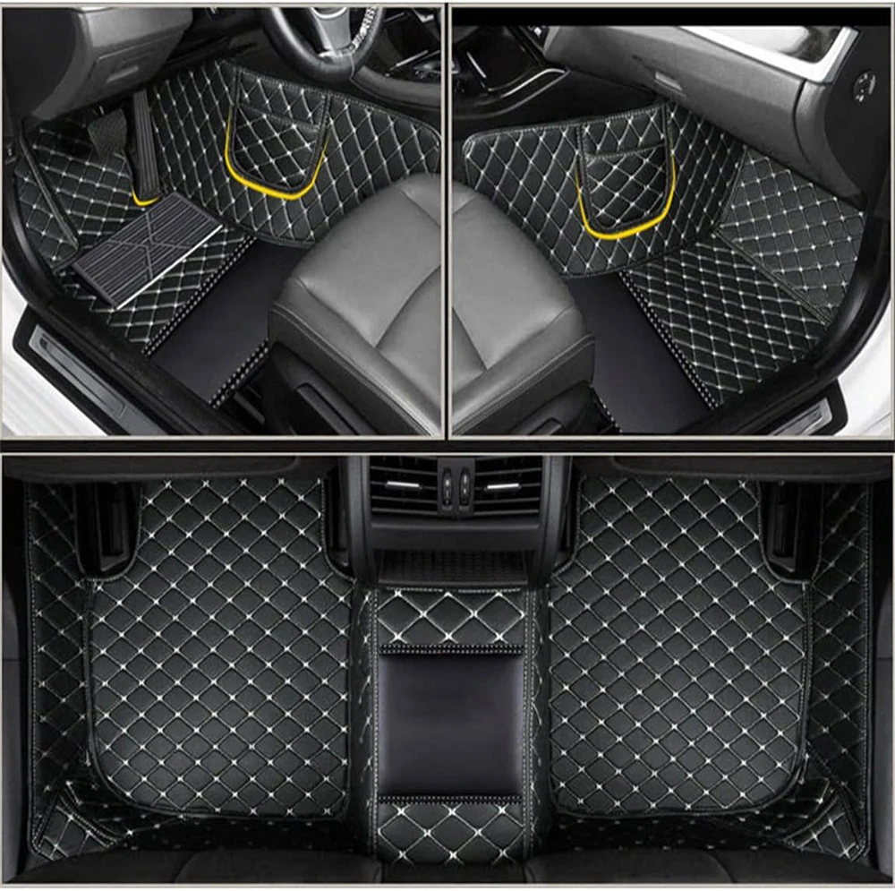 For VW CC Arteon Auto Leather Waterproof Custom Car Floor Mats Carpets Foot Coche Accessorie Floor Liner