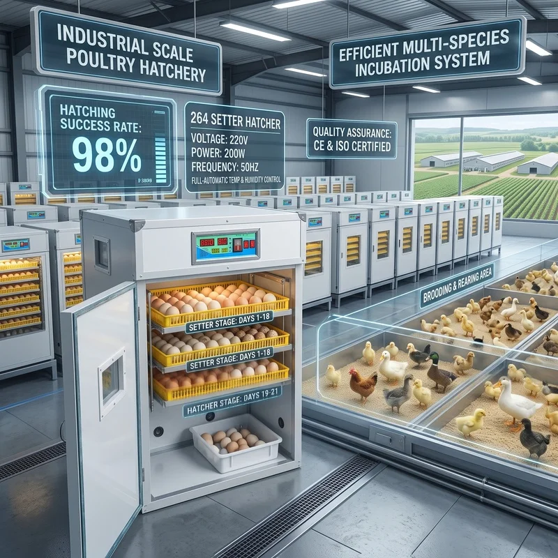 Beyou 264 Incubator Combined Hatcher Automatic Chicken Egg Incubator Hatching Machine