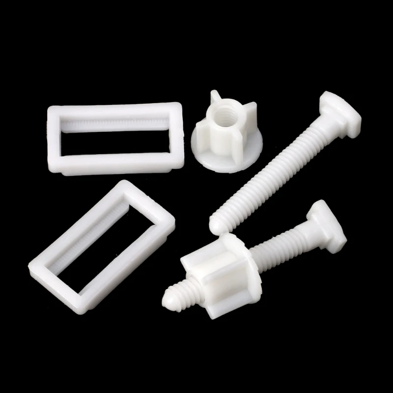 Universal Toilet Seats Screws Expanding Rubber Top Fixed Screws for Top Mount Toilet Hinges Easy to Install