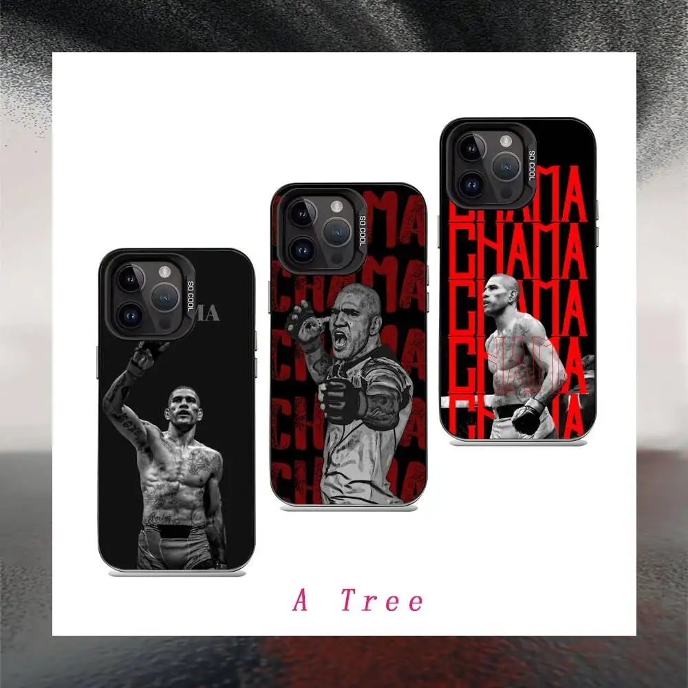 

A-Alex P-Pereira Brazilian Kickboxer Phone Case For iPhone17, 16,15,14,13,12 Pro Max Black Candy Matte Shockproof Cover