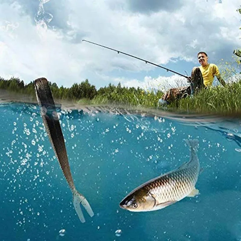 Soft Bait Fish Swimbait Fork Tail With Hook& Without Hooks Fishing Lure Artificial Silicone Bait Fishing Tackle Goods image 4