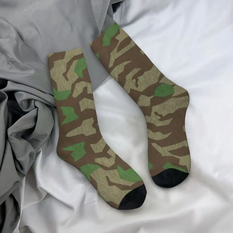 Kaus kaki pria motif kamuflase, kaus kaki pria motif kamuflase, kaus kaki kamuflase, kaus kaki motif 3D hangat, kaus kaki kru militer Jerman, kaus kaki motif kamuflase untuk pria