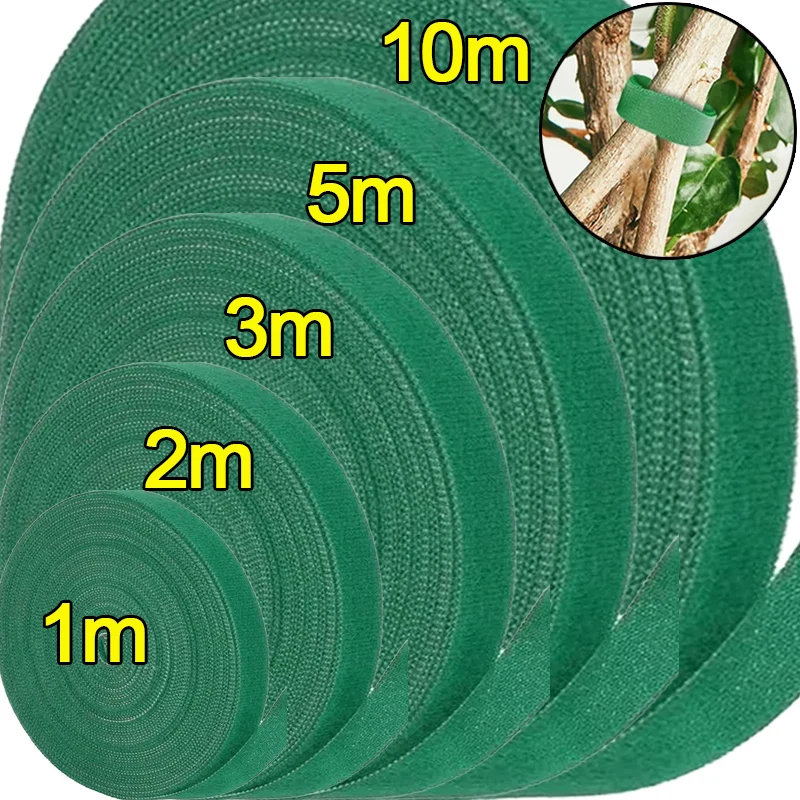 5/1Roll Nylon Plant Ties Plant Bandage Hook Tie Loop Adjustable Plant Support Reusable Fastener Tape for Home Garden Accessories