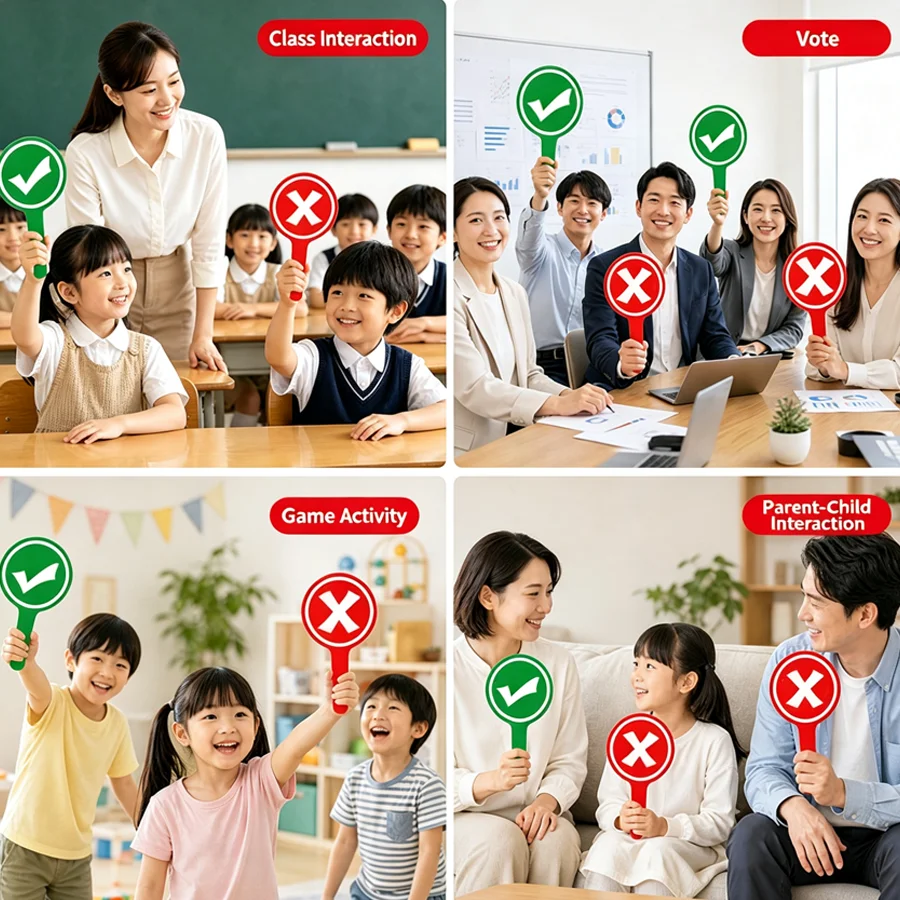  5/10/15 Stück Ja/Nein-Signal-Handpaddles, Partyspiel-Requisiten, Klassenzimmer-Antworttafeln, Interaktive Lehrmittel XJM – Detail 5