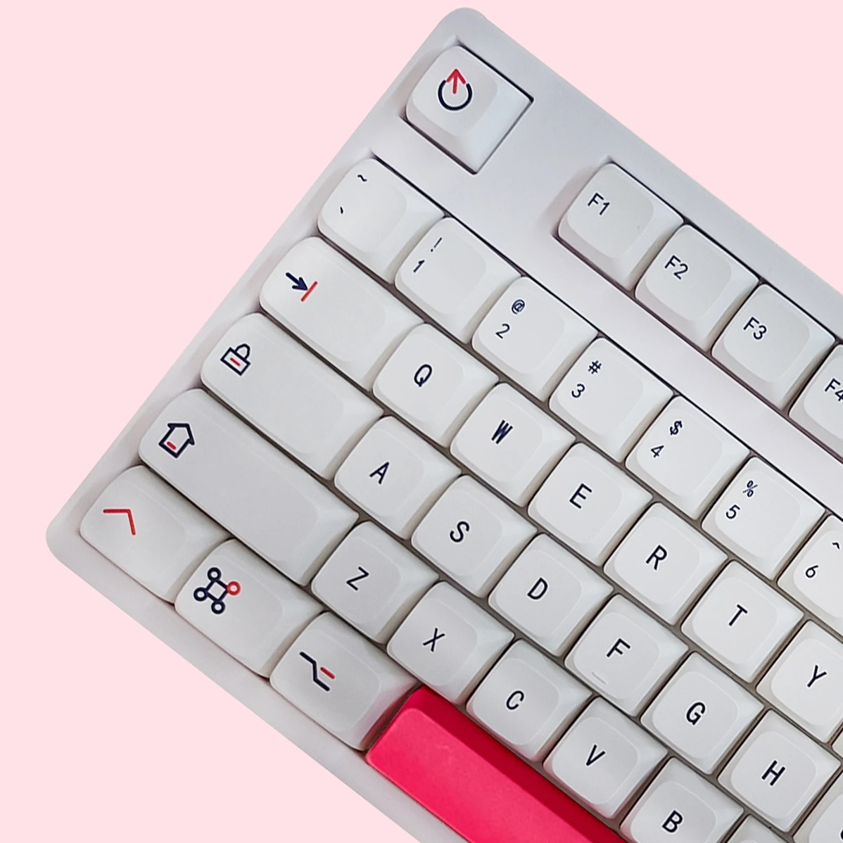 

Fendai pink theme key PBT hot sublimation keycap XDA height 126 key small full set, suitable for mechanical keyboard