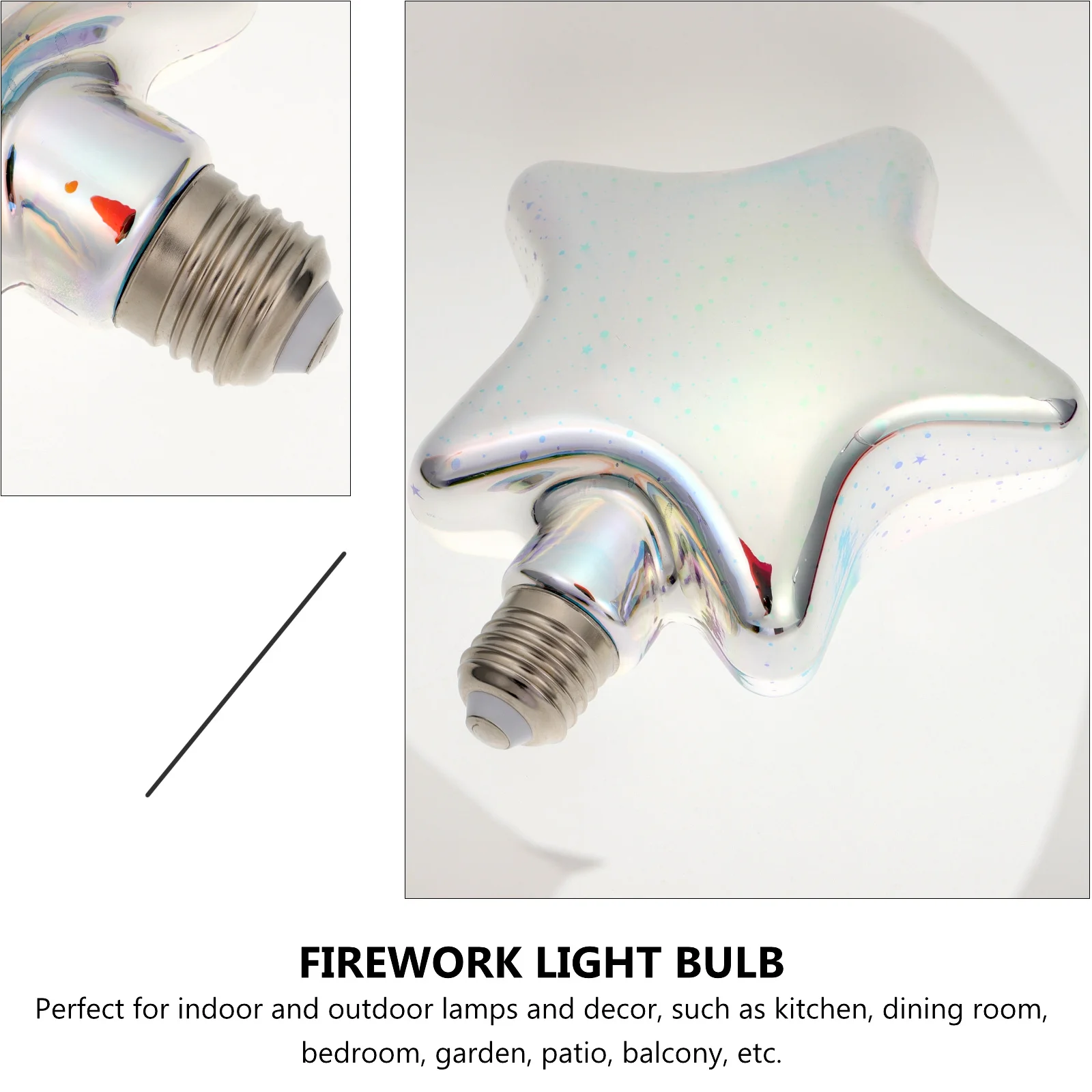 

Pentagram Light Bulb Party Hanging Christmas Bulbs LED Firework Decorative Decoration