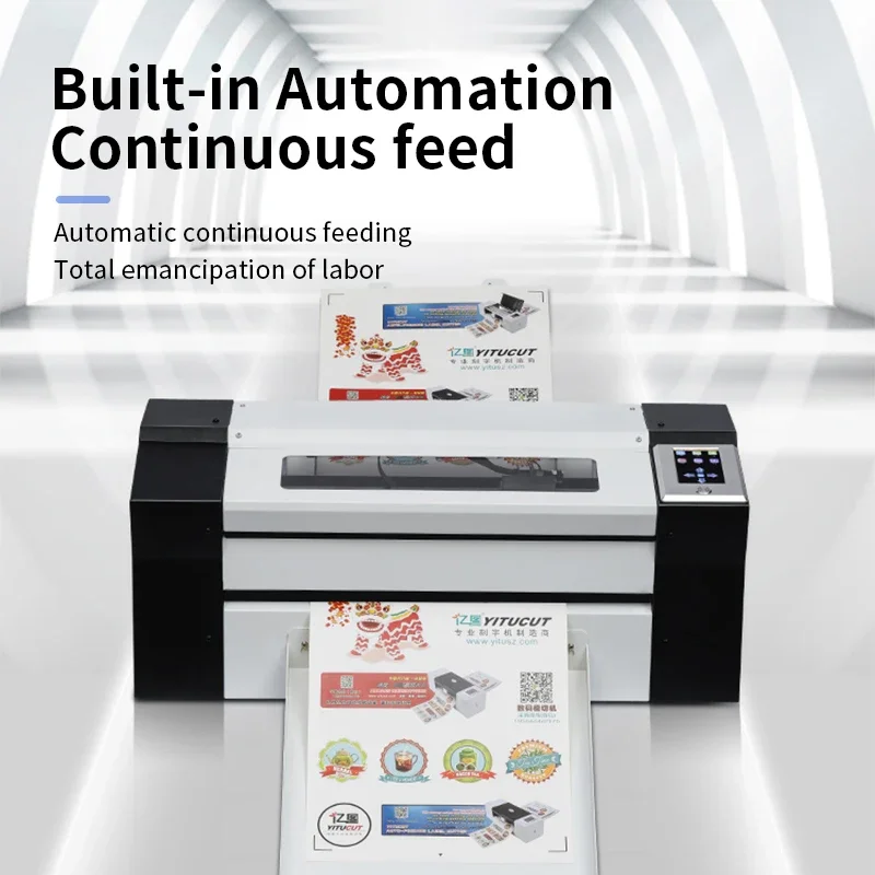 A3 Automatic Continuous Paper Feeding 330mm Sticker Camera Profile Die Cutting Machine USB Port U Disk for Advertisement Craft