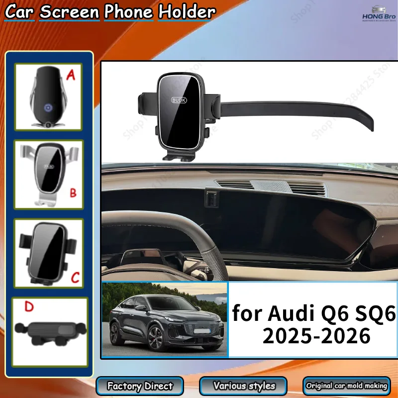 For Audi Q6 SQ6 Sedan 2025 2026 Sportback Electric GPS Bracket Navigation Car Screen Holder Set Easy Installation