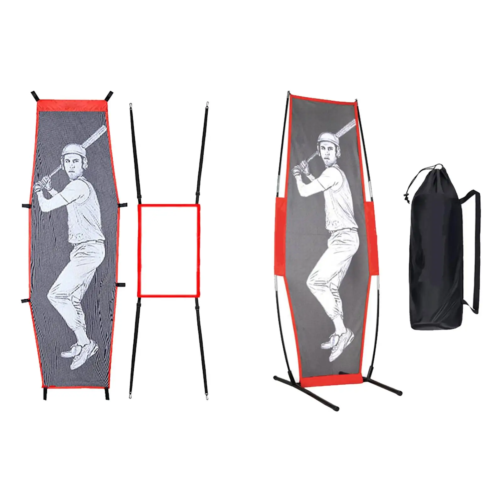 Baseball Training Mannequin for Pitching Practice with Stand and Net