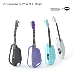 Enya NEXG 2-Basic All-in-One Smart Audio Guitar, acústico elétrico, fibra de carbono, alto-falante sem fio, Pedal sem fio