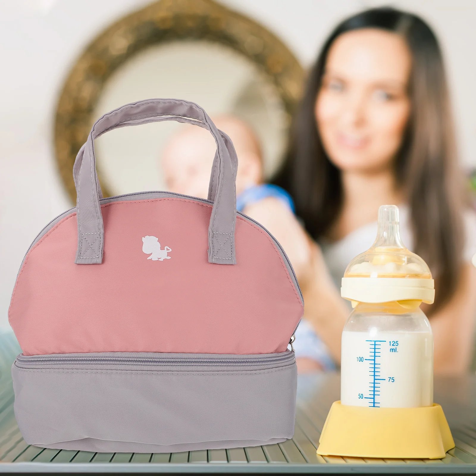 

1 шт. двухслойная сумка для хранения грудного молока, водонепроницаемая, устойчивая к разрыву сумка для бутылок и насосов, аксессуары, сумка для хранения бутылок с молоком