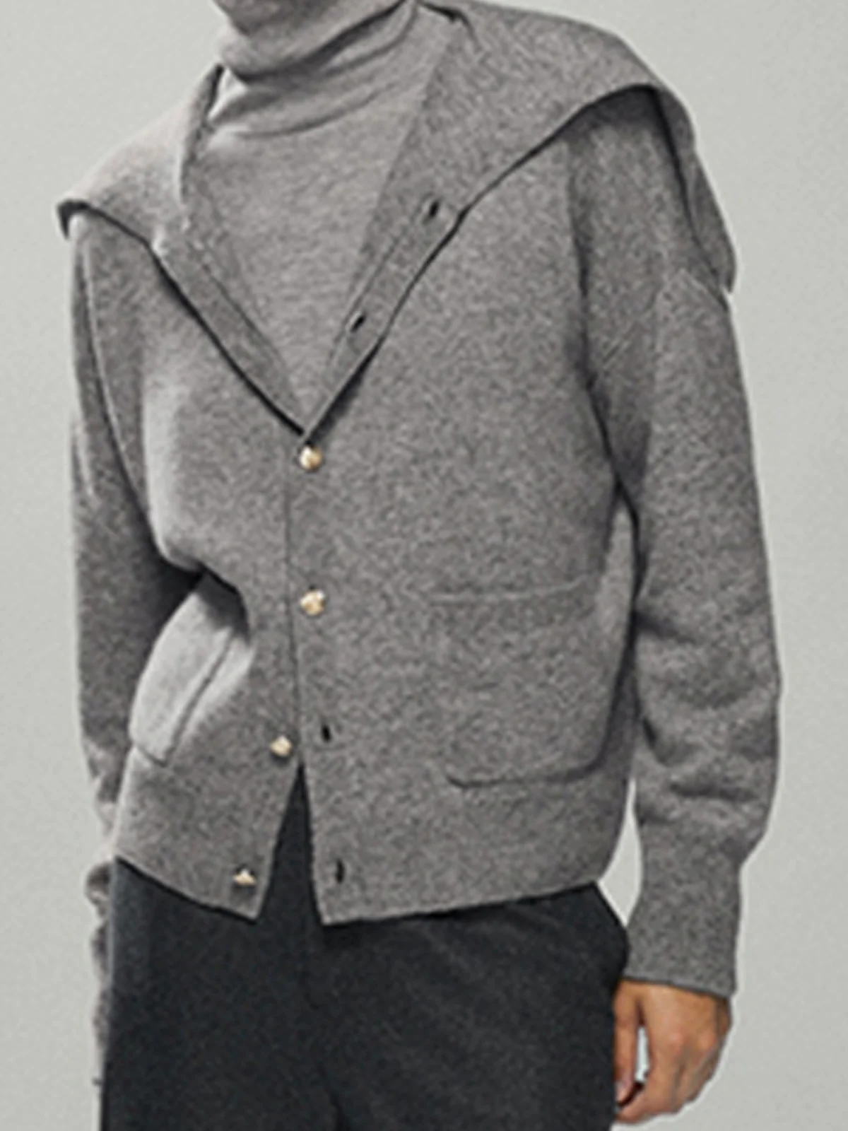 

Classic Sle Navy Wind Knitted Cardigan ort Outerwear for Women Autumn 2023 Casual Sailor Collar Long Sve Regular Fit