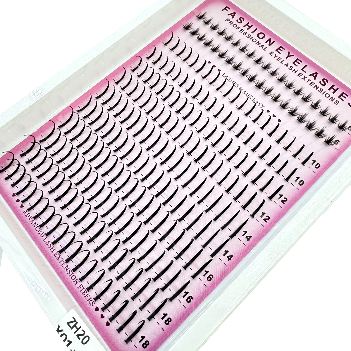 12 Rzędów Kępki Rzęs z Efektem Kolców, Objętościowe Rzęsy Pojedyncze, Przedłużanie Rzęs w Kępki z Kolcami, Kępki Rzęs DIY, Rzęsy w Stylu Fairy/Manga